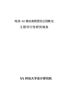 鸡西x焦化有限责任公司焦化工程建设可行性研究报告.doc